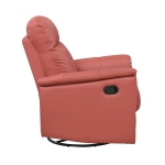 Picture of Red Genuine Leather Swivel Glider Reclining Chair