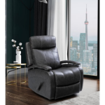 Picture of Ryegate Gray Genuine Leather Swivel Glider Recliner