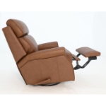 Picture of Saddle Genuine Leather Swivel Glider Recliner