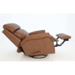 Picture of Saddle Genuine Leather Swivel Glider Recliner
