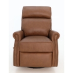 Picture of Saddle Genuine Leather Swivel Glider Recliner