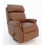 Picture of Saddle Genuine Leather Swivel Glider Recliner