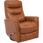 Picture of Light Brown Genuine Leather Swivel Glider Recliner