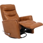 Picture of Light Brown Genuine Leather Swivel Glider Recliner