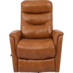 Picture of Light Brown Genuine Leather Swivel Glider Recliner