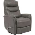 Picture of Dark Grey Genuine Leather Swivel Glider Recliner