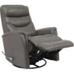 Picture of Dark Grey Genuine Leather Swivel Glider Recliner
