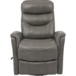 Picture of Dark Grey Genuine Leather Swivel Glider Recliner