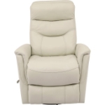 Picture of Beige Genuine Leather Swivel Glider Recliner