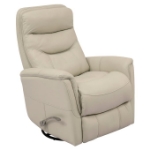 Picture of Beige Genuine Leather Swivel Glider Recliner