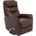Picture of Brown Genuine Leather Swivel Glider Recliner