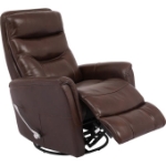 Picture of Brown Genuine Leather Swivel Glider Recliner