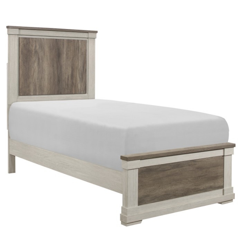 Picture of White Weathered Gray Twin Bed