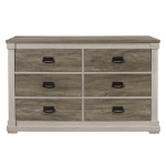 Picture of White Weathered Gray Dresser & Mirror