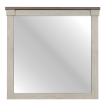 Picture of White Weathered Gray Dresser & Mirror
