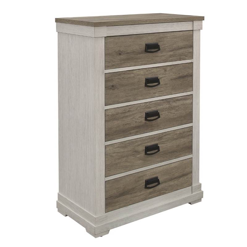 Picture of 34"L x 48.5"H White Weathered Gray Chest