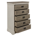 Picture of 34"L x 48.5"H White Weathered Gray Chest