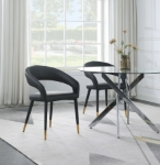 Picture of Vegan Leather Stainless Steel Engineered Wood Foam Dining Chair