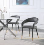 Picture of Vegan Leather Stainless Steel Engineered Wood Foam Dining Chair