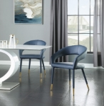 Picture of Vegan Leather Stainless Steel Engineered Wood Foam Dining Chair