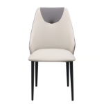 Picture of Grey faux leather upholstery 2-Tone Side Chair