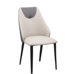 Picture of Grey faux leather upholstery 2-Tone Side Chair