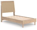 Picture of Wood Finish Twin Panel Bed