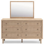 Picture of Wood Finish Dresser and Mirror
