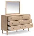 Picture of Wood Finish Dresser and Mirror