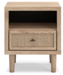 Picture of Wood Finish One Drawer Night Stand