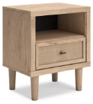 Picture of Wood Finish One Drawer Night Stand