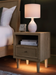 Picture of Wood Finish One Drawer Night Stand