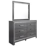 Picture of Gray 6 Dresser And Mirror