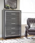 Picture of Gray Five Drawer Chest