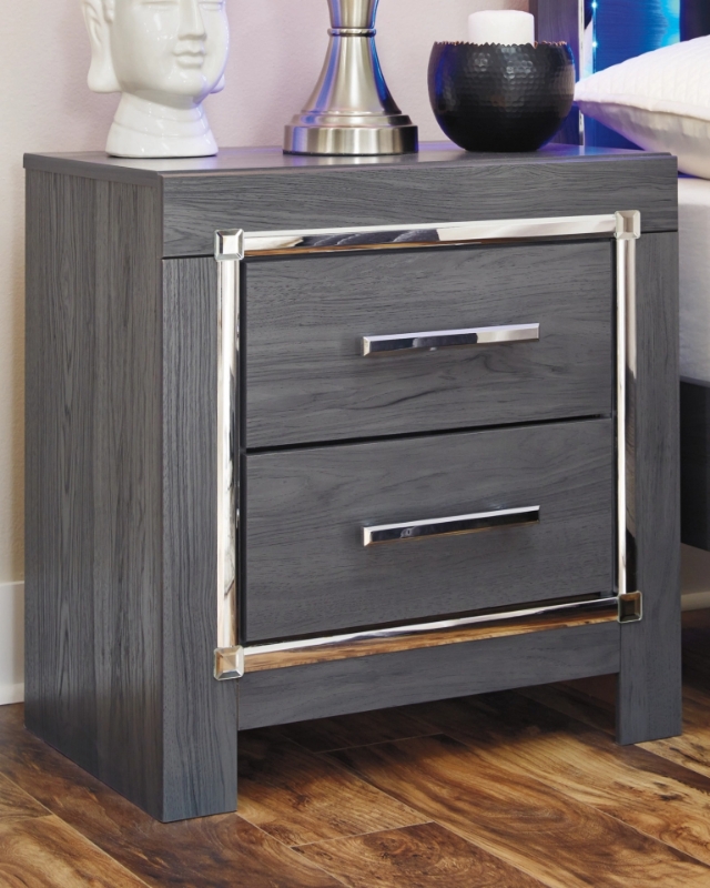 Picture of Gray Two Drawer Night Stand