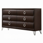 Picture of Dark Merlot 6 Drawer Dresser And Mirror