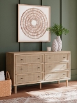 Picture of Wood Finish Dresser and Mirror