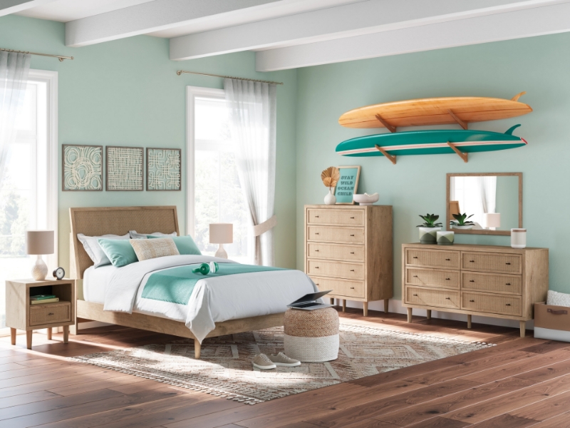 Picture of 5pc Wood Finish Full Bedroom Collections