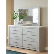 Picture of Gray Finish wood  Dresser And Mirror