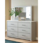 Picture of Gray Finish wood  Dresser And Mirror