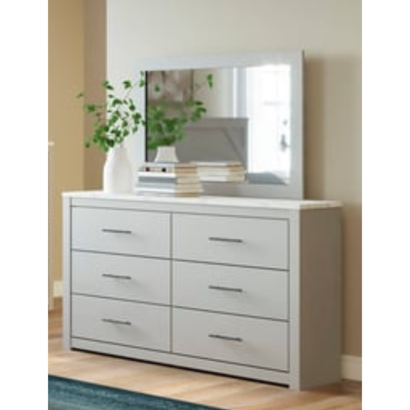 Picture of Gray Finish wood  Dresser And Mirror
