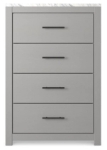 Picture of Gray Finish wood Four Drawer Chest