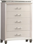 Picture of 37 5/8"W x 54"H Solid Wood White Chest