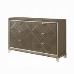 Picture of Dark Champagne Finish Dresser And Mirror