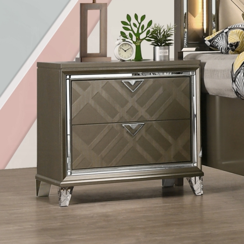 Picture of Dark Champagne Finish Nightstand
