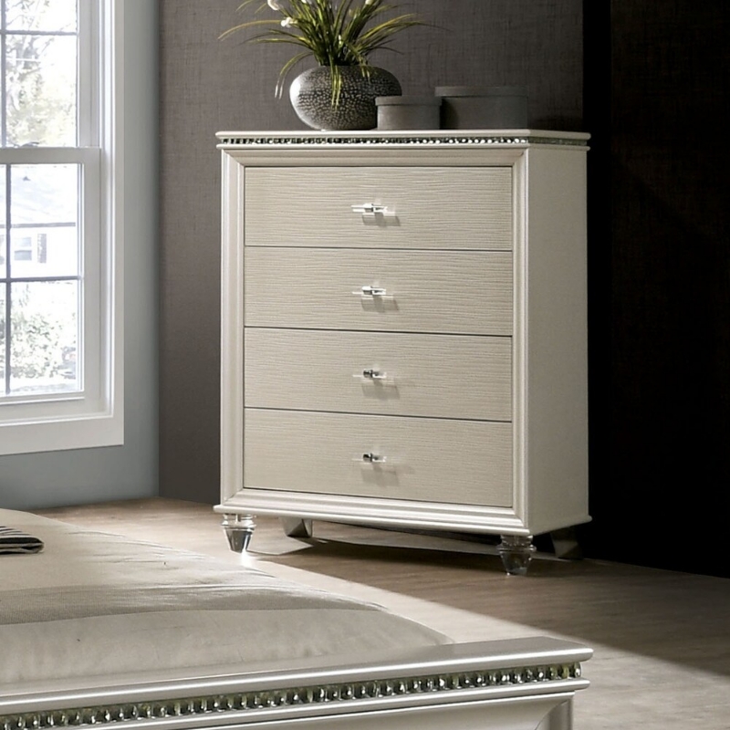Picture of 30 1/8"W x 43 1/2"H White Solid Wood Chest