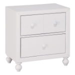 Picture of Wood White 2 drawers Night Stand