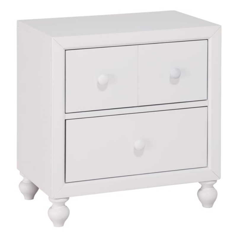 Picture of Wood White 2 drawers Night Stand