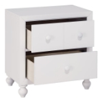 Picture of Wood White 2 drawers Night Stand
