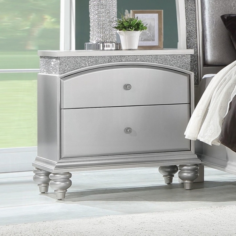Picture of Platinum Finish Wood Nightstand